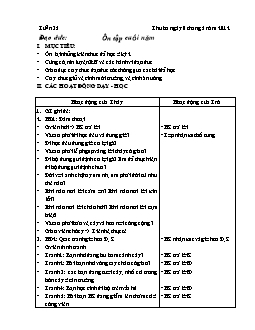 Giáo án lớp 1, tuần 35 - Môn Đạo đức: Ôn tập cuối năm