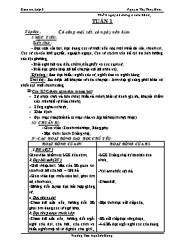 Giáo án Lớp 2 - Trường Tiểu học Sơn Dung