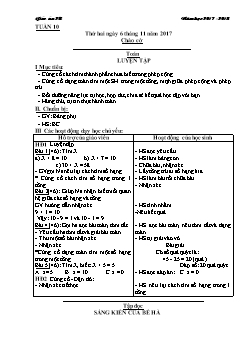 Giáo án Lớp 2 Tuần 10 - Trường tiểu học Đa Mai