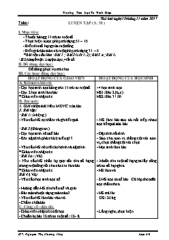 Giáo án Lớp 2 Tuần 11 - Trường Tiểu học Tô Vĩnh Diện