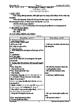 Giáo án Lớp 2 Tuần 14 - Tiểu học Hoàng Hoa Thám