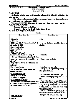 Giáo án Lớp 2 Tuần 15 - Tiểu học Hoàng Hoa Thám