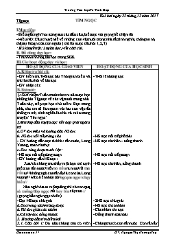 Giáo án Lớp 2 Tuần 17 - Trường Tiểu học Tô Vĩnh Diện