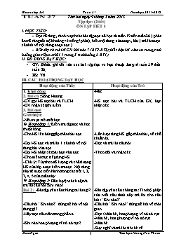 Giáo án Lớp 2 Tuần 27 - Tiểu học Hoàng Hoa Thám