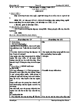 Giáo án Lớp 2 Tuần 28 - Tiểu học Hoàng Hoa Thám