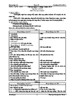 Giáo án Lớp 2 Tuần 29 - Tiểu học Hoàng Hoa Thám