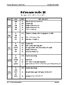 Giáo án Lớp 2 Tuần 31 - Trường Tiểu học số 1 Nhơn Phú