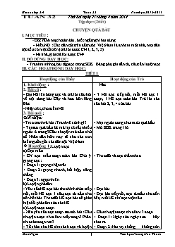 Giáo án Lớp 2 Tuần 32 - Tiểu học Hoàng Hoa Thám