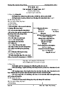 Giáo án Lớp 2 Tuần 32 - Trường Tiểu học Lê Hồng Phong