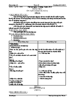 Giáo án Lớp 2 Tuần 35 - Tiểu học Hoàng Hoa Thám