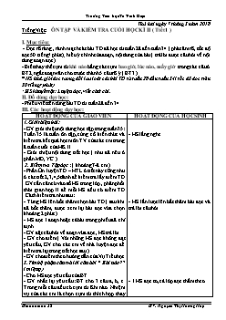 Giáo án Lớp 2 Tuần 35 - Trường Tiểu học Tô Vĩnh Diện