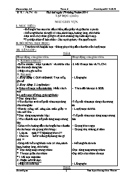 Giáo án Lớp 2 Tuần 6 - Tiểu học Hoàng Hoa Thám