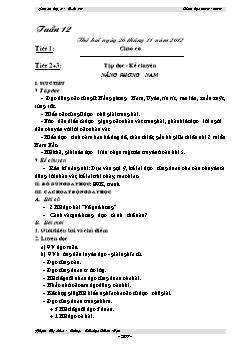 Giáo án lớp 3 - Năm học 2012 - 2013 - Tuần 12