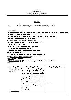 Giáo án lớp 4 môn Kĩ thuật học kì I