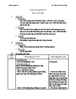 Giáo án lớp 4 môn Lịch sử - Bài 6: Ôn tập