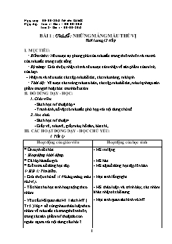 Giáo án lớp 4 môn Mĩ thuật - Bài 1 đến bài 3