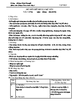 Giáo án Lớp 4 Tuần 1 và 2 - Trường tiểu học Dịch Vọng B