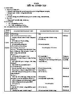 Giáo án lớp 4 tuần 10 môn Toán - Tiết 46 đến tiết 50