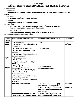 Giáo án lớp 4 tuần 11 môn Kĩ thuật, Âm nhạc, Mĩ thuật