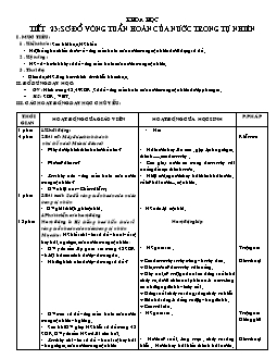 Giáo án lớp 4 tuần 12 môn Khoa học - Tiết 23: Sơ đồ vòng tuần hoàn của nước trong tự nhiên