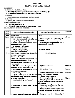 Giáo án lớp 4 tuần 13 môn Khoa học - Tiết 25: Nước bị ô nhiễm