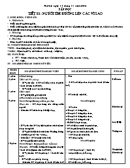 Giáo án lớp 4 tuần 13 môn Tập đọc - Tiết 25: Người tìm đường lên các vì sao