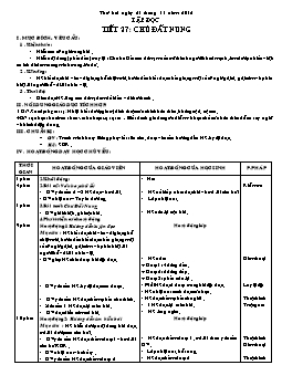 Giáo án lớp 4 tuần 14 môn Tập đọc - Tiết 27: Chú đất nung