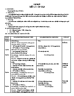 Giáo án lớp 4 tuần 17 môn Lịch sử - Tiết 17: Ôn tập