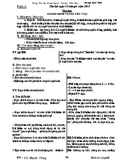 Giáo án Lớp 4 Tuần 2 - Trường Tiểu học Trung Nguyên