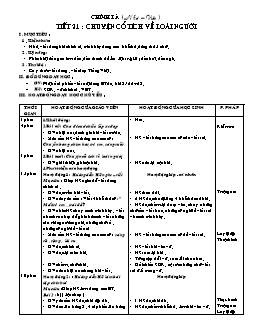 Giáo án lớp 4 tuần 21 môn Chính tả (nhớ – viết) - Tiết 21: Chuyện cổ tích về loài người