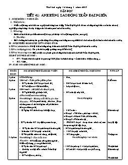 Giáo án lớp 4 tuần 21 môn Tập đọc - Tiết 41: Anh hùng lao động trần đại nghĩa