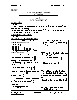 Giáo án Lớp 4 Tuần 21 - Trần Thị Thu Hoài - Trường Tiểu học Lê Lợi