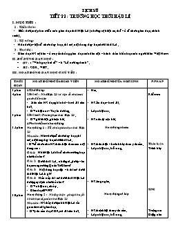 Giáo án lớp 4 tuần 22 môn Lịch sử - Tiết 22: Trường học thời hậu lê