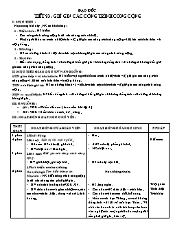 Giáo án lớp 4 tuần 23 môn Đạo đức - Tiết 23: Giữ gìn các công trình công cộng