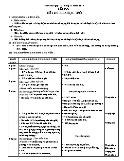 Giáo án lớp 4 tuần 23 môn Tập đọc - Tiết 45: Hoa học trò