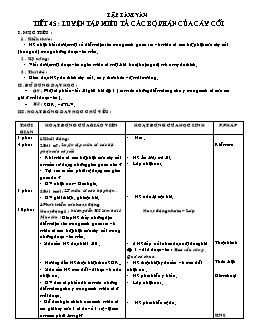 Giáo án lớp 4 tuần 23 môn Tập làm văn - Tiết 45: Luyện tập miêu tả các bộ phận của cây cối