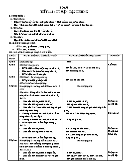 Giáo án lớp 4 tuần 23 môn Toán - Tiết 111 đến tiết 115