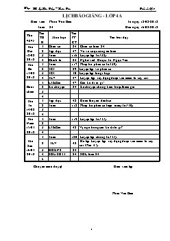 Giáo án Lớp 4 Tuần 24 - Trường tiểu học Kim Đồng
