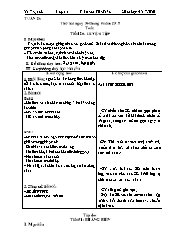 Giáo án Lớp 4 Tuần 26 - Tiểu học Tân Tiến