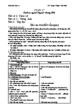 Giáo án Lớp 4 Tuần 27 - GV Soạn: Phạm Thị năm