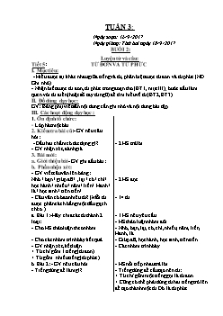 Giáo án Lớp 4 Tuần 3 - Buổi 2