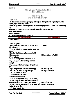 Giáo án Lớp 4 Tuần 3 - Trần Thị Thu Hoài - Trường Tiểu học Lê Lợi