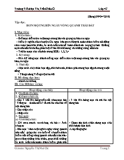 Giáo án Lớp 4 Tuần 30 - Trường Tiểu Học Thị Trấn Châu Ổ