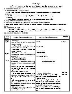 Giáo án lớp 4 tuần 4 môn Khoa học - Tiết 7: Tại sao cần ăn phối hợp nhiều loại thức ăn?