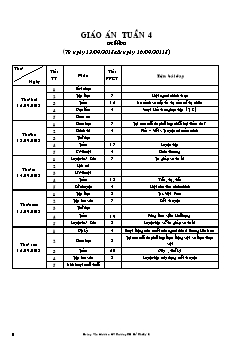 Giáo án Lớp 4 Tuần 4 - Trường TH Hồ Thị Kỷ B