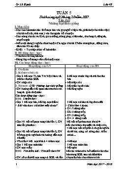 Giáo án Lớp 4 Tuần 5 - Gv Lê Hạnh