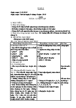 Giáo án Lớp 4 Tuần 5 (HS khuyết tật)