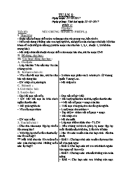 Giáo án Lớp 4 Tuần 8 - Buổi 1