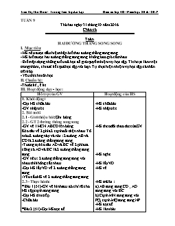 Giáo án Lớp 4 Tuần 9 - Trần Thị Thu Hoài - Trường Tiểu học Lê Lợi