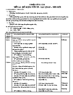 Giáo án Luyện từ và câu 4 tiết 65: Mở rộng vốn từ: lạc quan – yêu đời